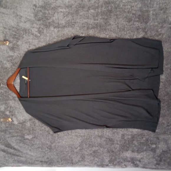 Eileen Fisher Charcoal Open Cardigan Kimono Travel Tensel Layer Womens Large/XL - Picture 2 of 8